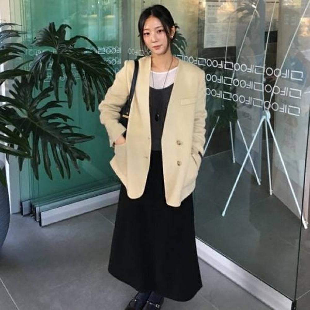

Cc Collect Colorless V Neck Handmade Short Coat C261msg501 BK/55
