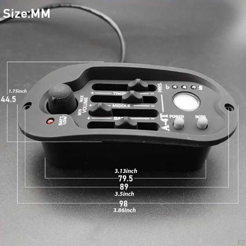 Acoustic Guitar Pickup,Guitar Piezo Preamp Pickup Bass Middle Treble Pre Wired for Playing Practice