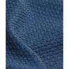 Lululemon Textured Double Knit Cotton Half Zip Heathered Blue Twill Black