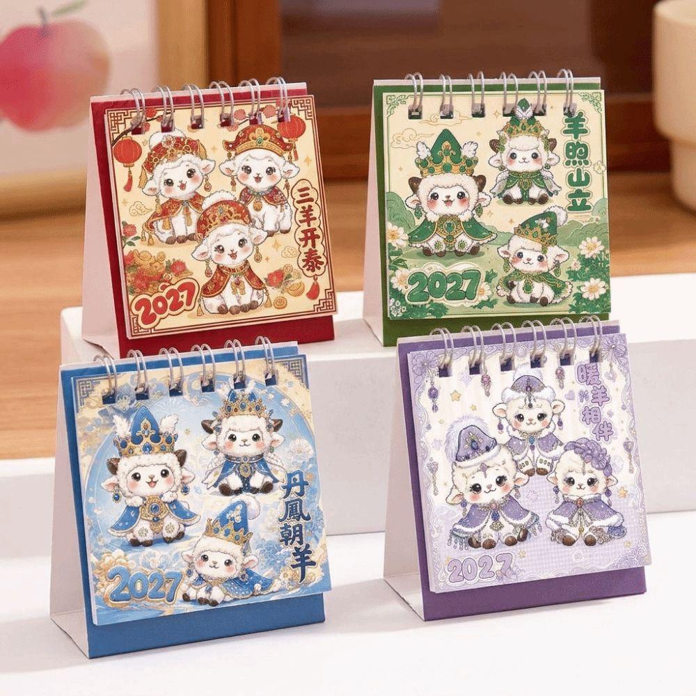 2027 Desk Calendar Chinese Style Memo Planner New Desktop Calendar  Student Desk
