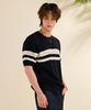 CHASECULT Men'S Cool Touch Block Round Neck Short Sleeve Sweater-Dbrk5613D04