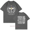 Retro Line Graphic Print Tshirts For Unisex Summer Casual Fashion Gothic Loose Streetwear Tops Oneck Short Sleeve Tshirts