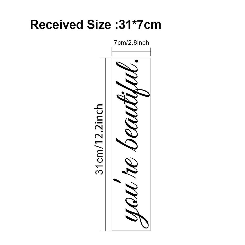 13 Stiluri Autocolante Slogan Impermeabile pentru Chiuveta de Baie și Ușă - Decalcomanii de Perete Decorative Autoadezive