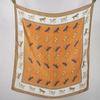 70x70cm Lightweight Cotton Silk Square Scarf With Boho Floral Print Breathable Neck Wrap Women