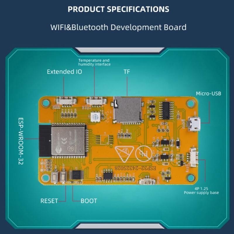 ESP32 Development Board Wifi  2.8 Inch 240x320 Intelligent Display TFT Module n LVGL Automatic Download