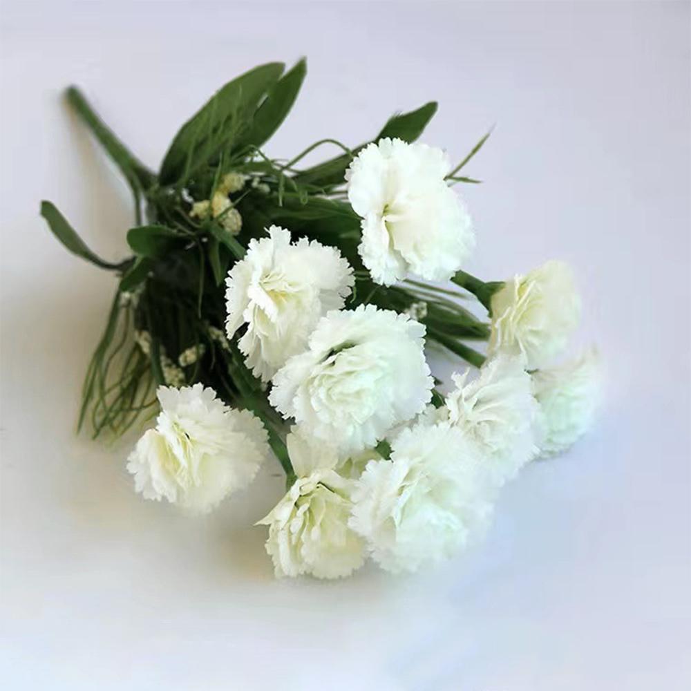 1 Bouquet Carnation,Carnation Silk Forever Flowers Outdoor UV Resistant No Fade Artificial Flower for Home Party Wedding Decor