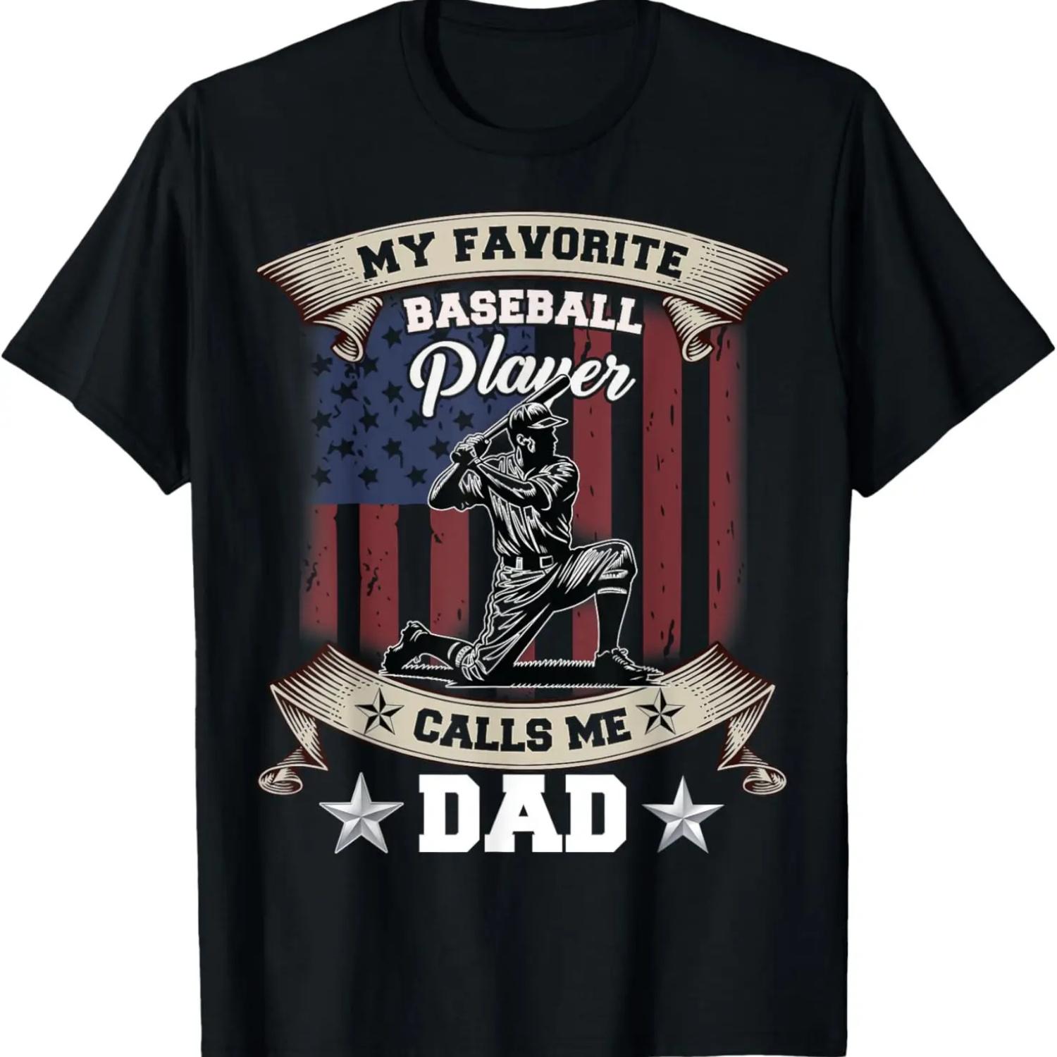 

Funny Baseball Apparel Dad Father T-Shirt XXXXXL чорний