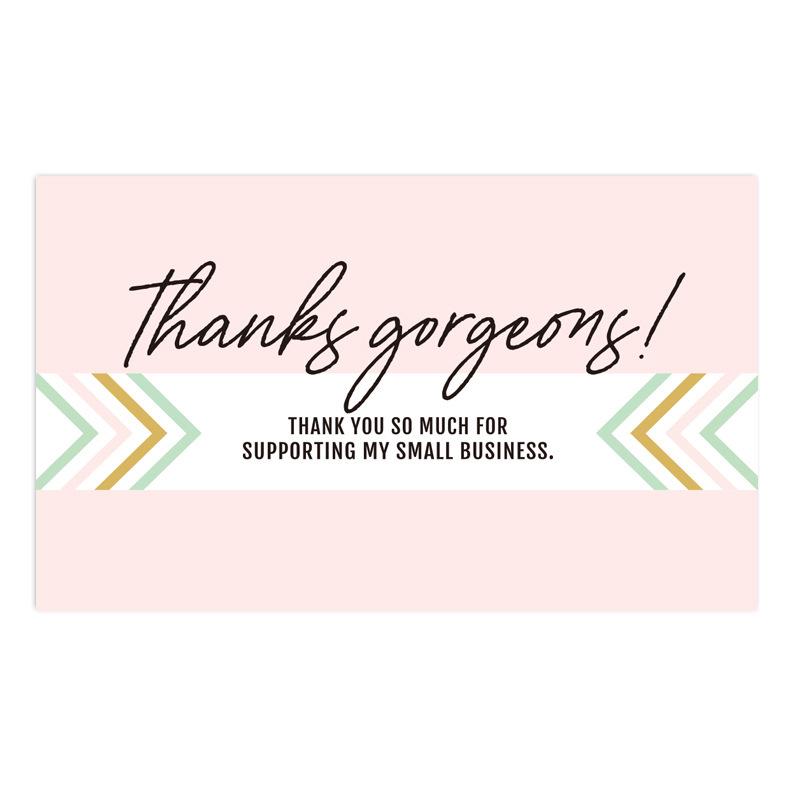 Pink Thank You Gift Card Tags for Packaging Decoration