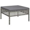 Vidaxl 6-Cz. Garden Lounge Set, Cushions, Grey, Rattan PE