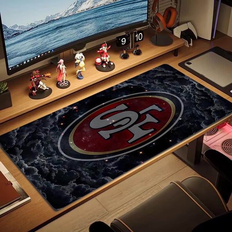 San Francisco 49ers Print Cushion Non-slip Laptop Tablet Big Mousepad XXL Mat Mini PC Playmat With Lock edge