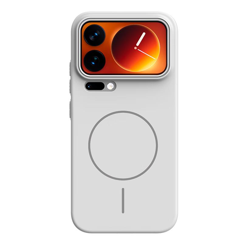 Xiaomi 17 Pro Max Phone Case, Skin-Feel Strong Magnetic Charging, Full Coverage Ultra-Thin Matte Hard Case, Drop-Resistant, Unisex, Rock White