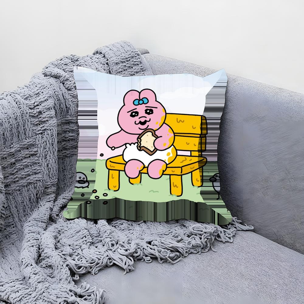 Kawaii O-Opanchu Usag Cushion Cover Comfortable Reversible Pillow Cover Ideal for Car Sofa Bedroom & Beyond