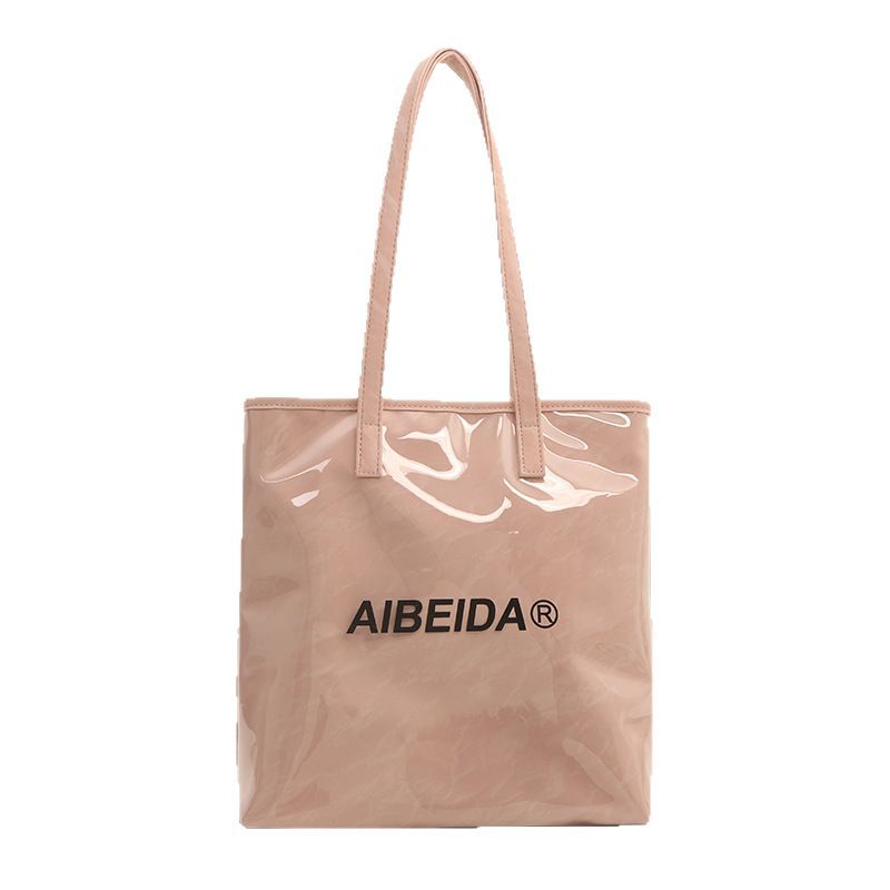 Transparent jelly bag women's spring and summer new trendy fashion portable oblique span bag shoulder large bag women