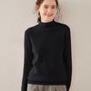 Women's Wool Blend Half-High Neck Knit Sweater - Fashionable Thickened Pullover for Autumn/Winter