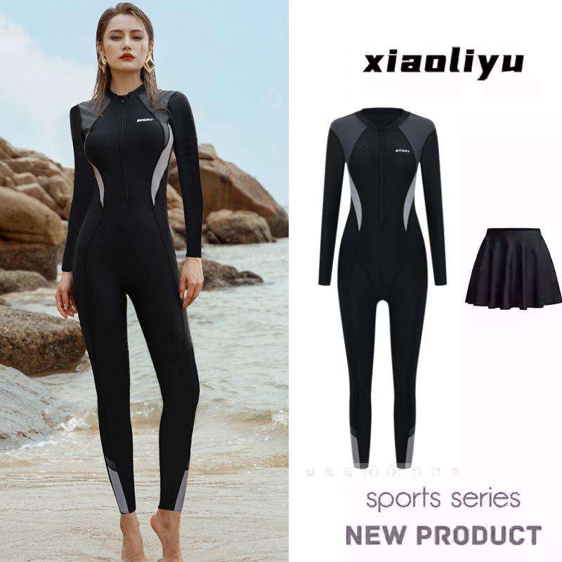 Women's Long Sleeve Full-Body Quick-Dry Sun Protection Diving & Surfing Suit
