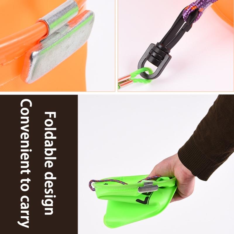 Stable Fishing Water Pail Nonslip Handle Nontoxic Fishing Water Container for Outdoor Lover