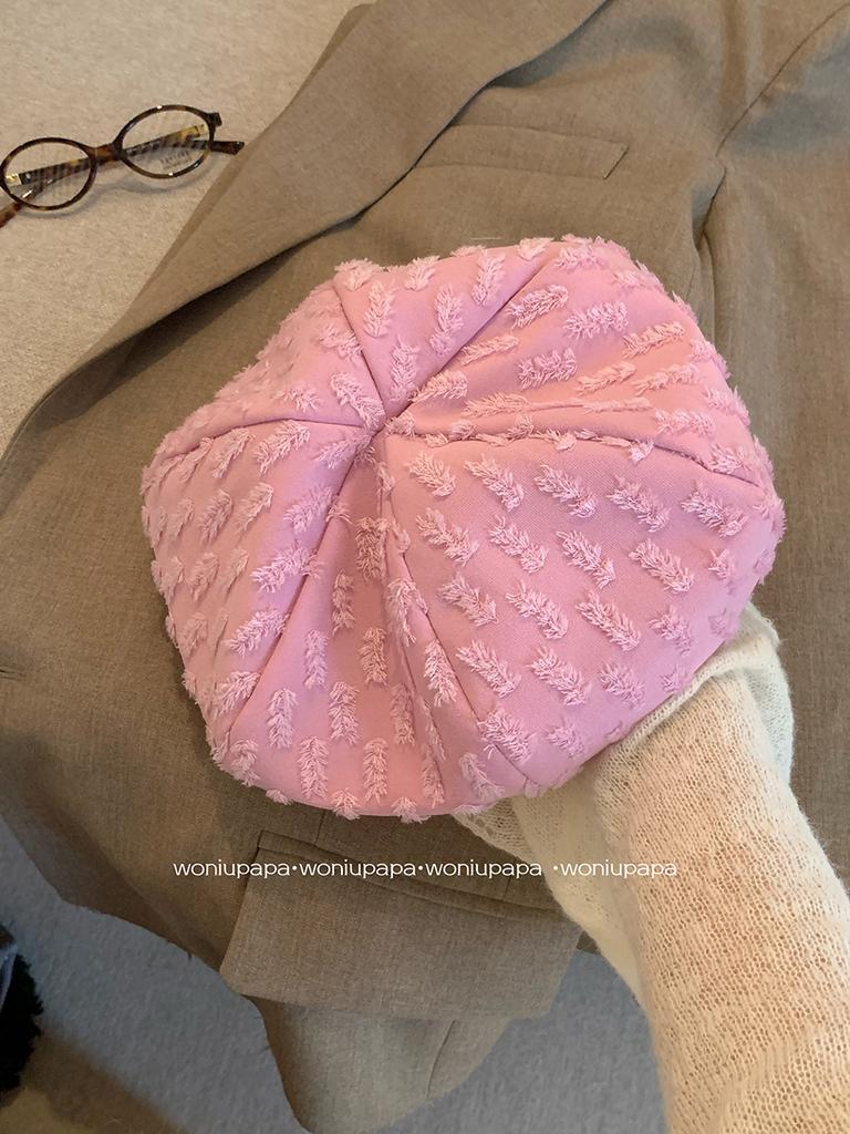 Sweet Sister Versatile Octagonal Hat Children Spring and Summer Thin Retro Rough Edge Y2k Simple Literary Beret