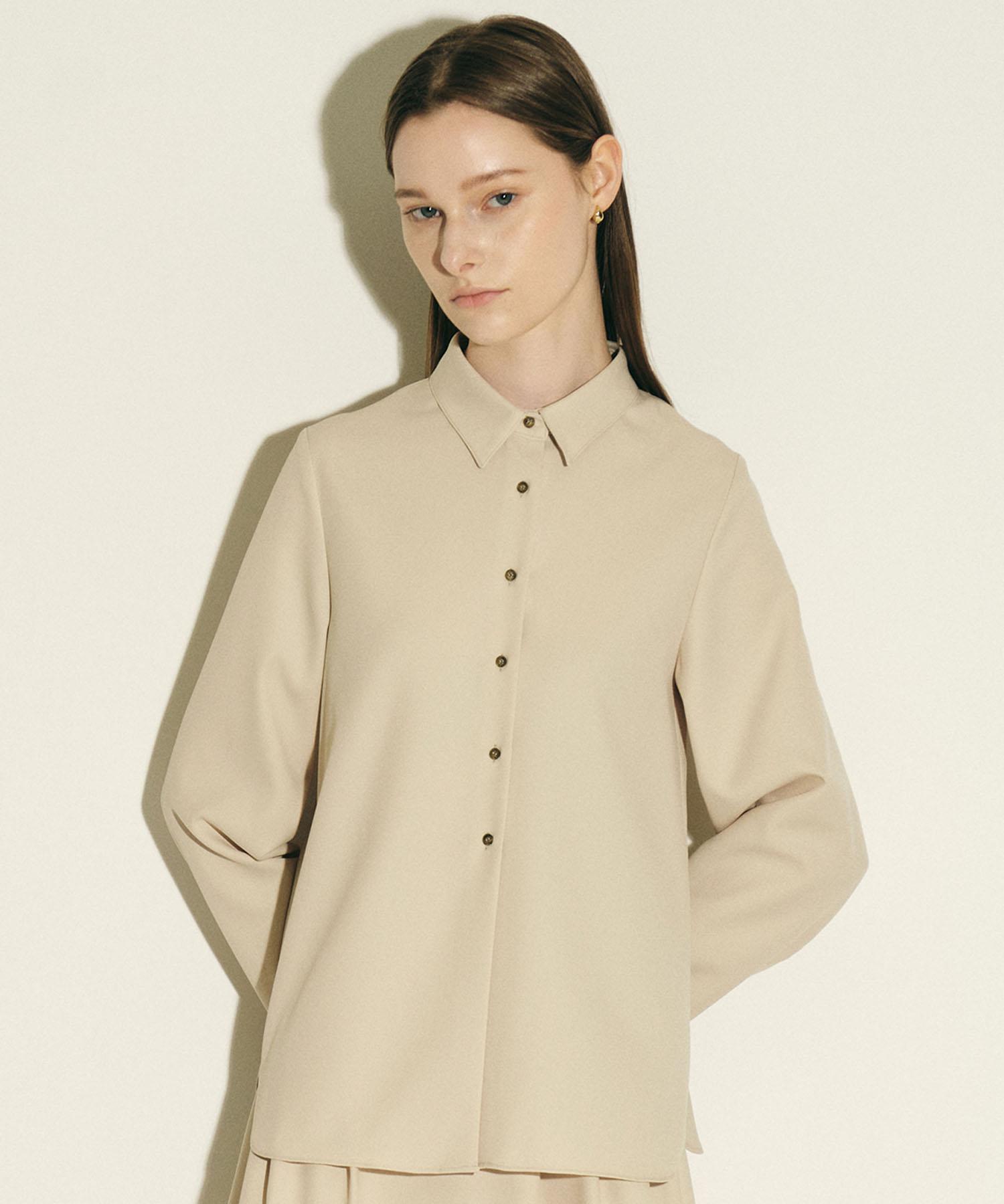 Jun By Jun K Inside Button Shirt_Ash Khaki M