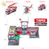 HUIQIBAO 774 Stück Stadt Feuerwache Modell Bausteine Jungen Feuerwehrauto Pädagogische Konstruktionssteine Spielzeug Für Kinder