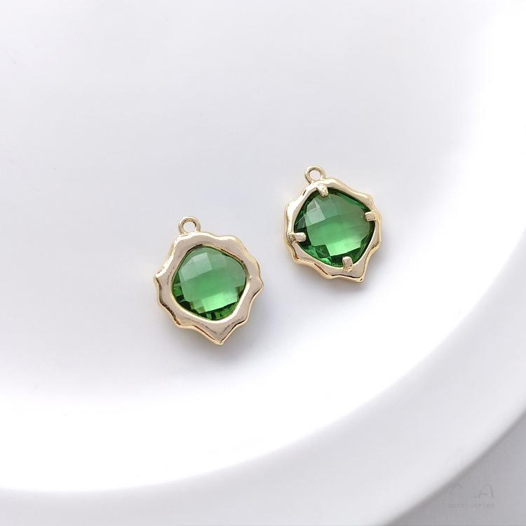 14K Gold-Filled Colorful Zircon 'Lover Bean' Pendant - DIY Necklace Charm