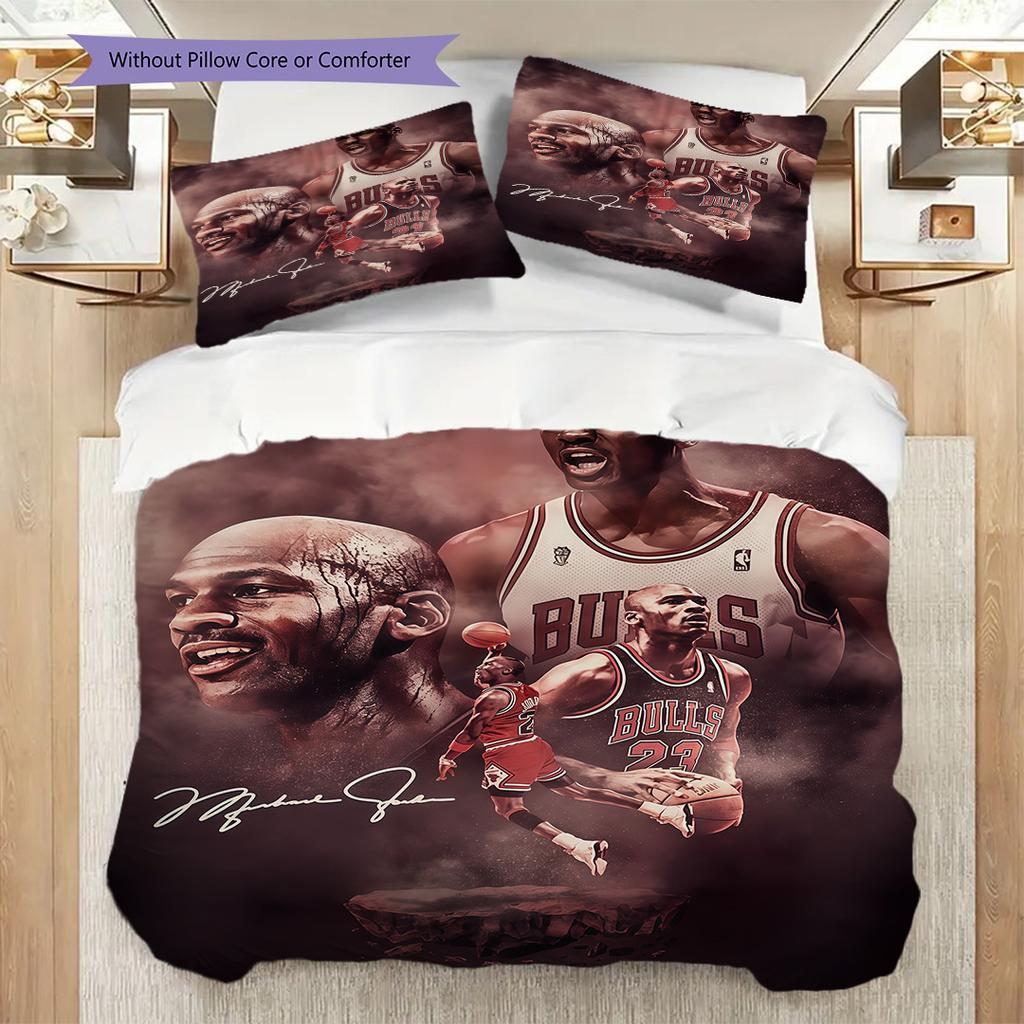 Legends Court Icons Action Three-piece Set(1 * Duvet Cover + 2 * Pillowcase, Without core)Soft and Comfortable Duvet Cover and Pillowcase Bedding Set