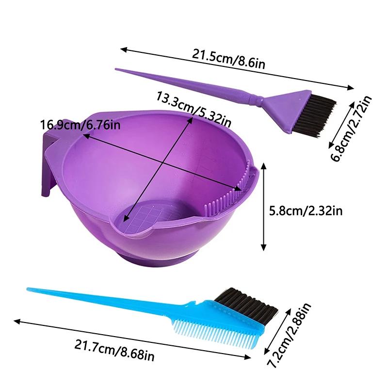 2pcs Professional Hair Dyeing Tool Set Hair Gallery Color Mixing Tint Applicator Pointed Tail Coloring Brush Beauty Styling Kit