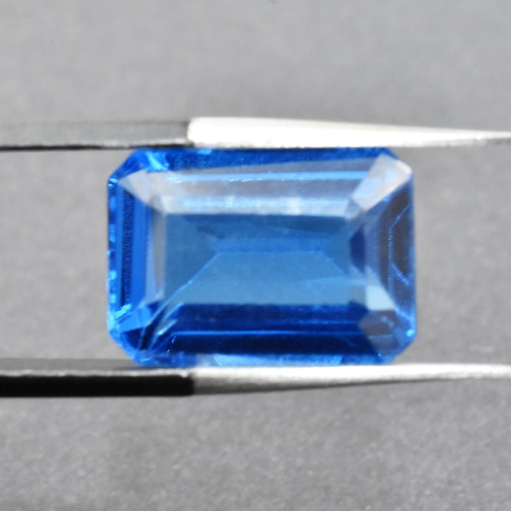 Natural Blue Tanzanite Loose Gemstone Emerald Cut 18.70 Ct for Jewelry Making and Gem Collections