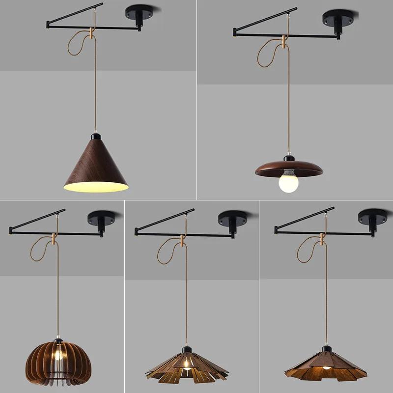 Retro Movable Rotating Arm Pendant Light Simple Modern Personalized Bar Droplight Japanese Folding Telescopic Bedroom Light