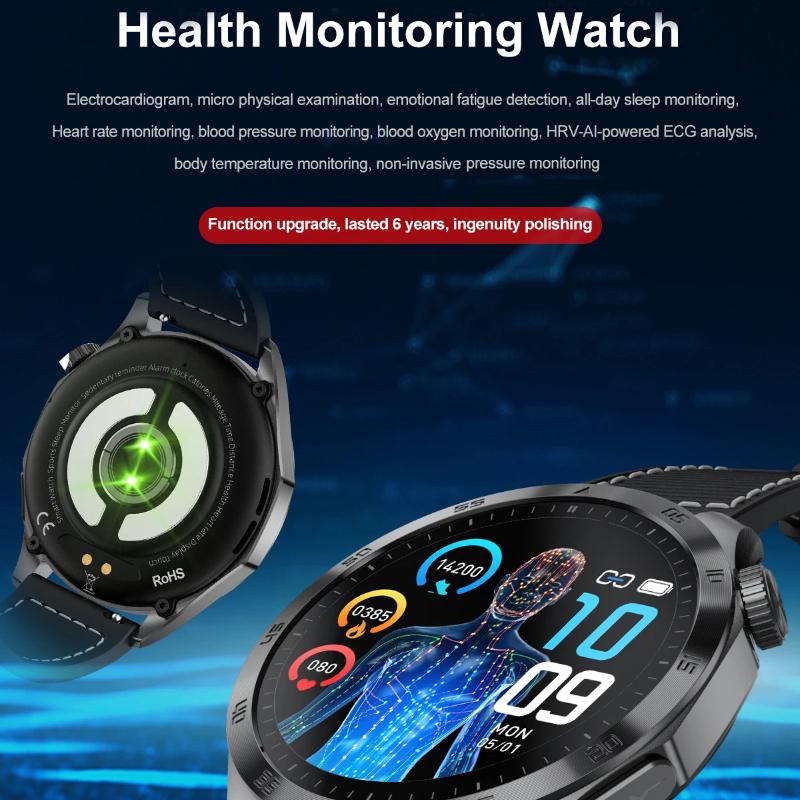 New Expert Health Smart Watch Men Uric Acid Blood Fat Blood Pressure ECG+PPG Heart Rate HD Bluetooth Call Sport Watch for IOS Android