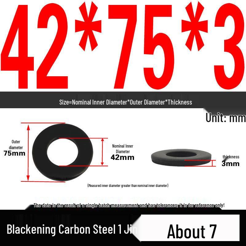 Blackened Thickened Oversized Metal Washer