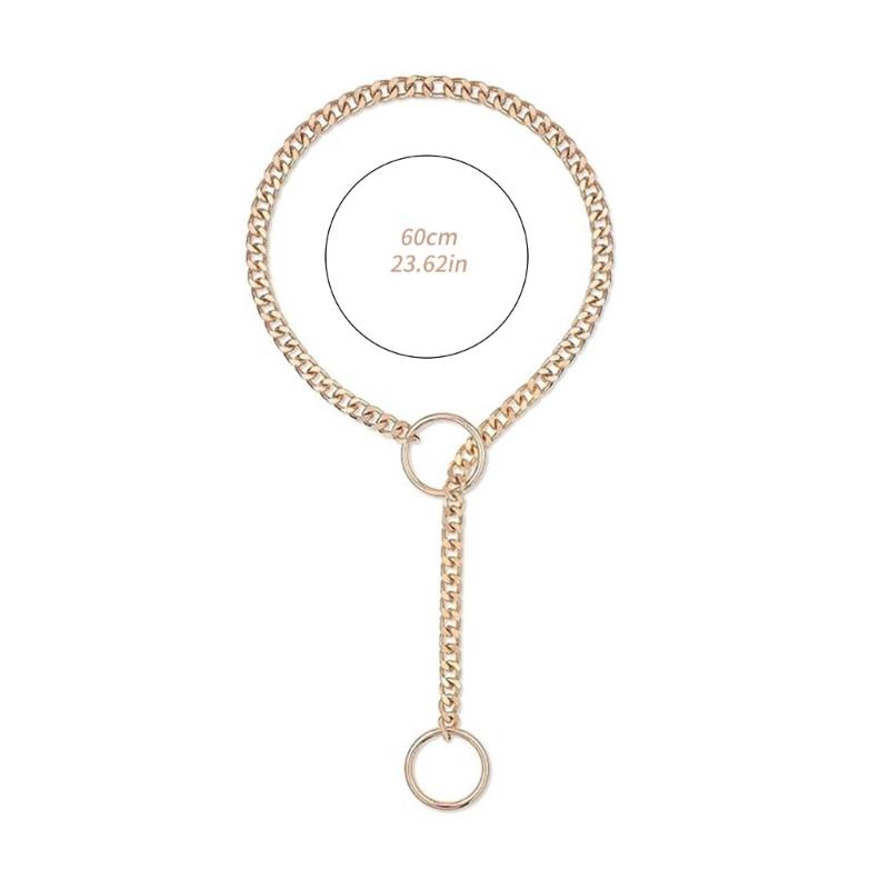 Versatile Necklace with Adjustable Hoop Cool Punk Inspired Adjustable Stainless Steel Necklace for Music Festivals Party