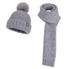 Winter Velvet Ear Protector Pullover Hat Women's Cold Protection and Warmth Knitted Wool Hat Wool Hat Scarf Gloves Three-piece Set