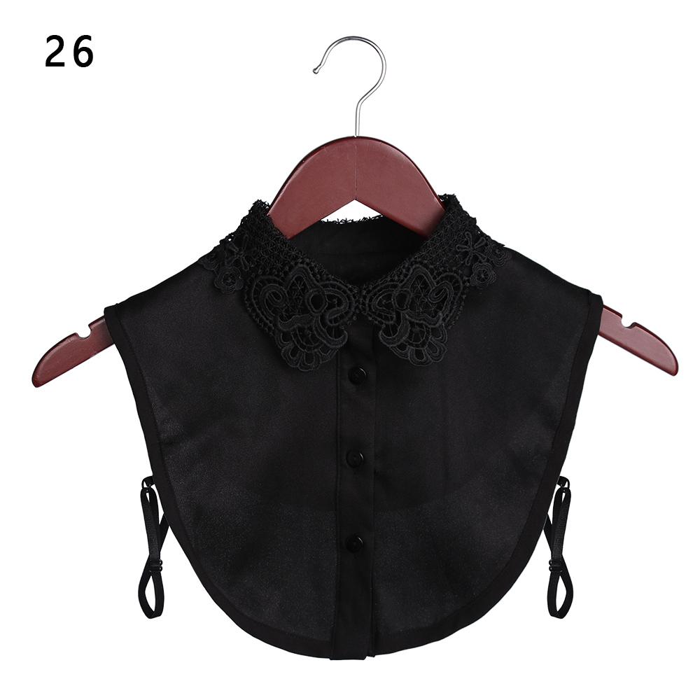 Classic Women Cotton Lace Fake Collar Vintage Detachable Clothes Accessories Lapel Blouse Top Shirt Collar False Collar DropShip