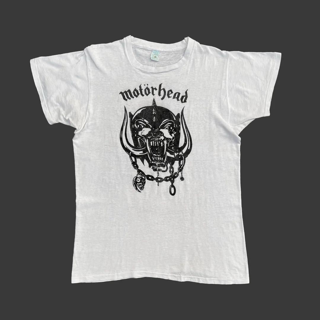 Motörhead 1980 80s Vintage Lemmy Band Tour Concert Single Stitch Unisex T-Shirt S