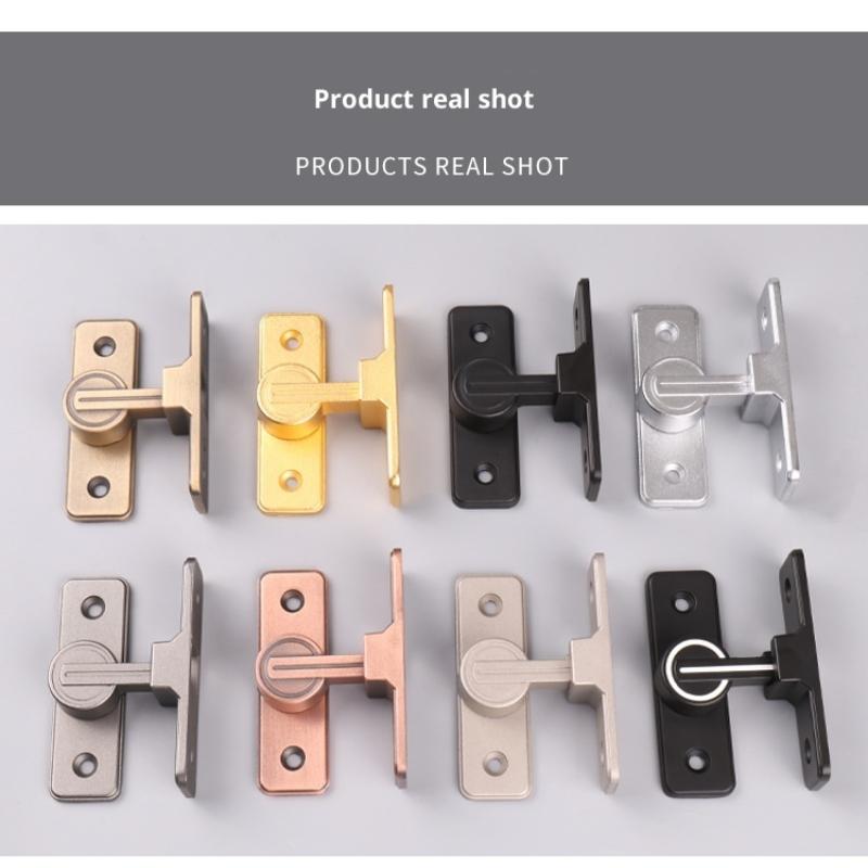 Door Lock Zinc Alloy 90 Degree Sliding Door Latch Heavy Duty Barn Gate Bolt Protect Privacy Cabinet Closet