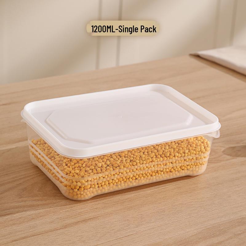 Food Grade Transparent Plastic Square Grain Storage Jar