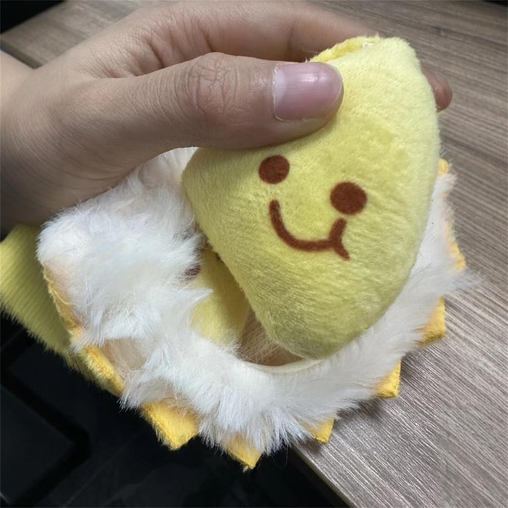 Durian Doll Pendant With Peelable Fruit Containing Durian Flesh Plush Toy