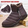 fashion Men Ankle Snow Boots Waterproof Non Slip Shoes for Men Casual Keep Warm Plush Plus Size Couple Footwear Chaussure Homme 2024