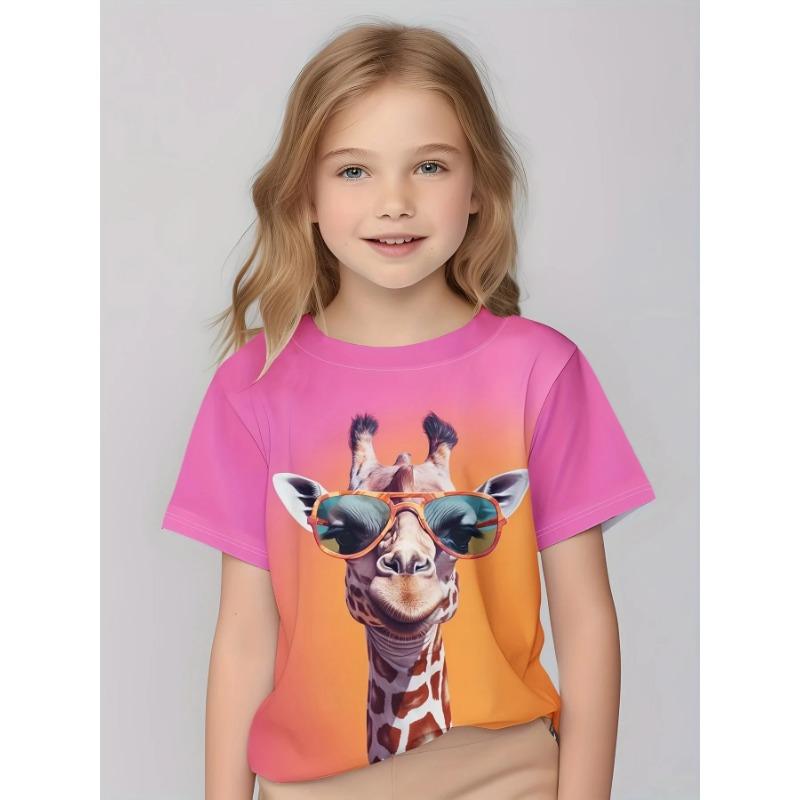 Summer Kids Cartoon Tops Tees Funny 3D Printed Animal Dog T-shirt Fashion Children Short Sleeve Clothing Boys Casual