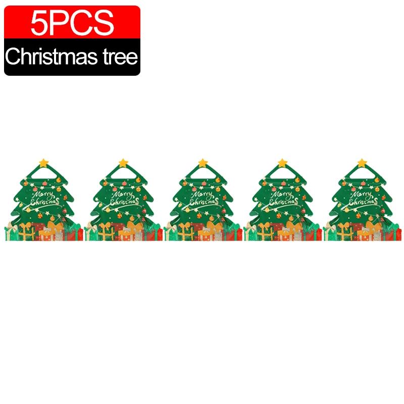 

20/5 шт. Рождественский фестиваль подарочные пакеты рождественская елка рождественская круглая форма печенье конфеты мешок для украшения дня рождения упаковка сладостей other