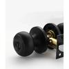Stainless Steel Spherical Handle Lock Entrance Passage Keyless Door Lock Black Bathroom Door Lock Indoor Hardware Lockset