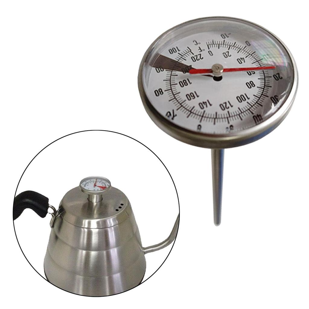 Stainless Steel Probe Thermometer Gauge Replacement for Home Brewing Pot Pan