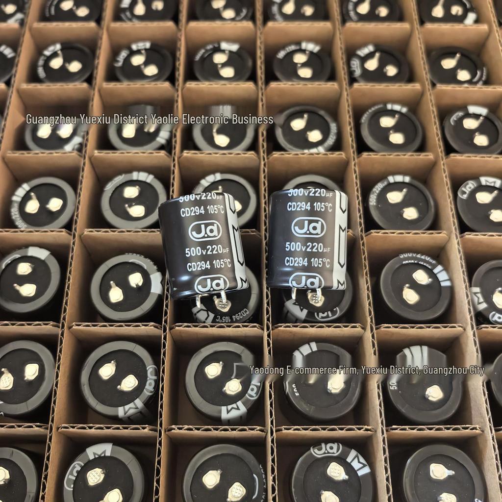 500V 220uF Plug-in Electrolytic Capacitor 30x35mm for JD Welder Filter