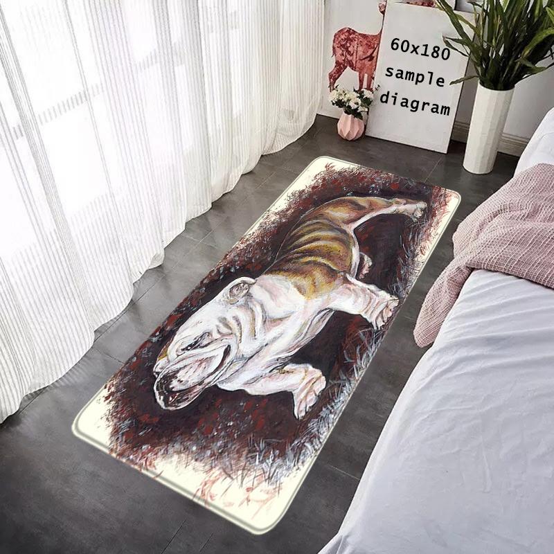 Door Mats Interior Foot Rug English Bulldog Welcome Floor Mat for Entryway Soft Hallway Carpet Kitchen Rugs Fluffy Home Decor