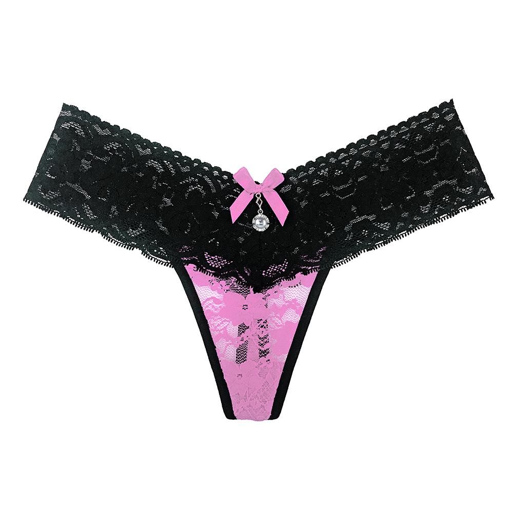 Erotic Panties Sexy Women Underwear Brazilian Girls Lace Bikini Seamless Ultra Low Waist Seamless Bow Female Thongs