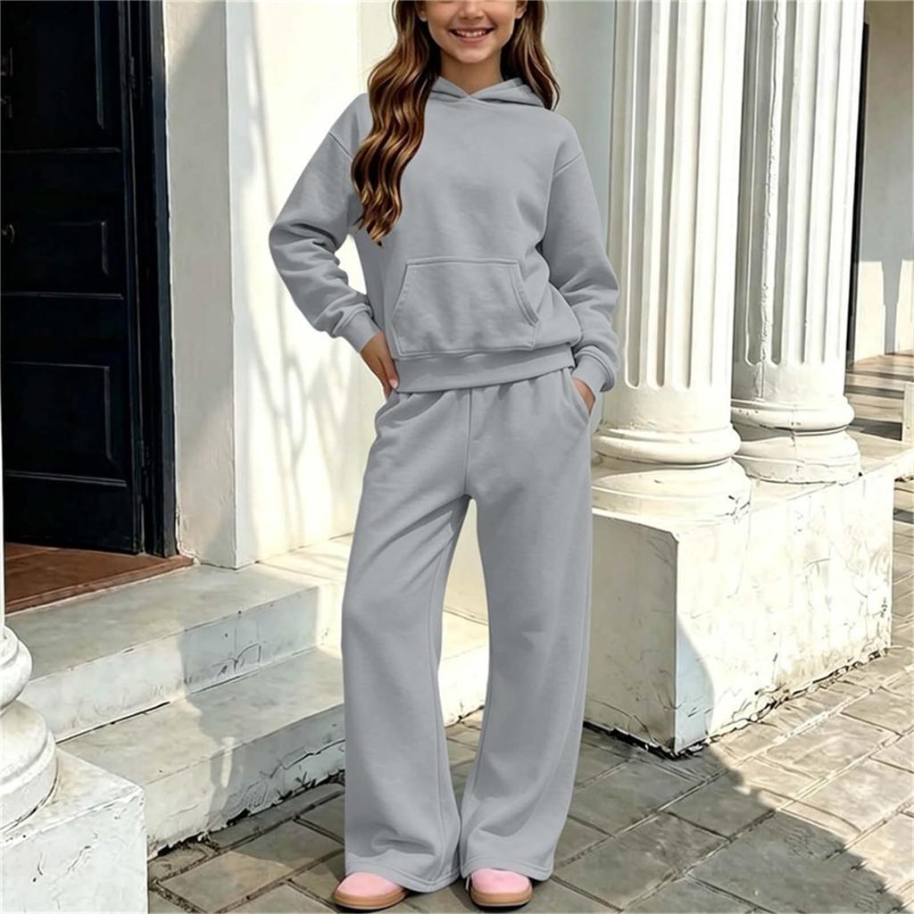 Youth Hoodie and Sweatpants Set for Boys Girls - Cozy Two-Piece Track Suit for Casual Wear