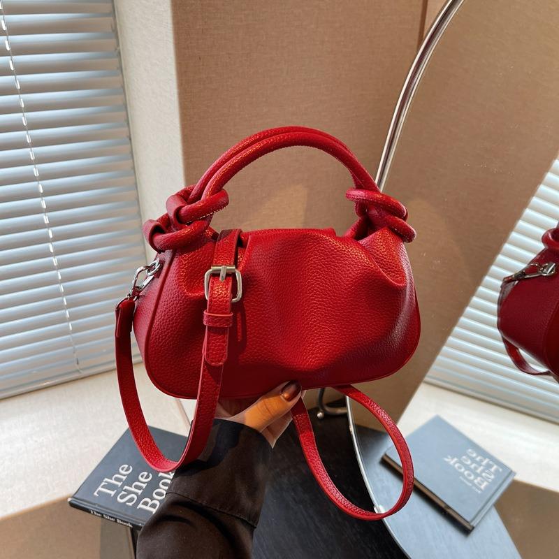 High-end niche bag women's new summer versatile messenger bag fashionable portable pleated small bag