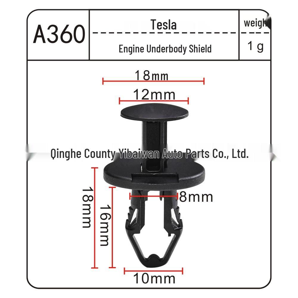 Tesla Model 3 Push-Pull Chassis Rivet Clip for Lower Bumper