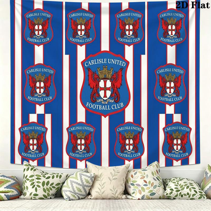 Carlisle United Wall Tapestry Aesthetic Wall Hanging Printed Fabric Blanket Decorative Tapestries for Bedroom Living Room Home Decor