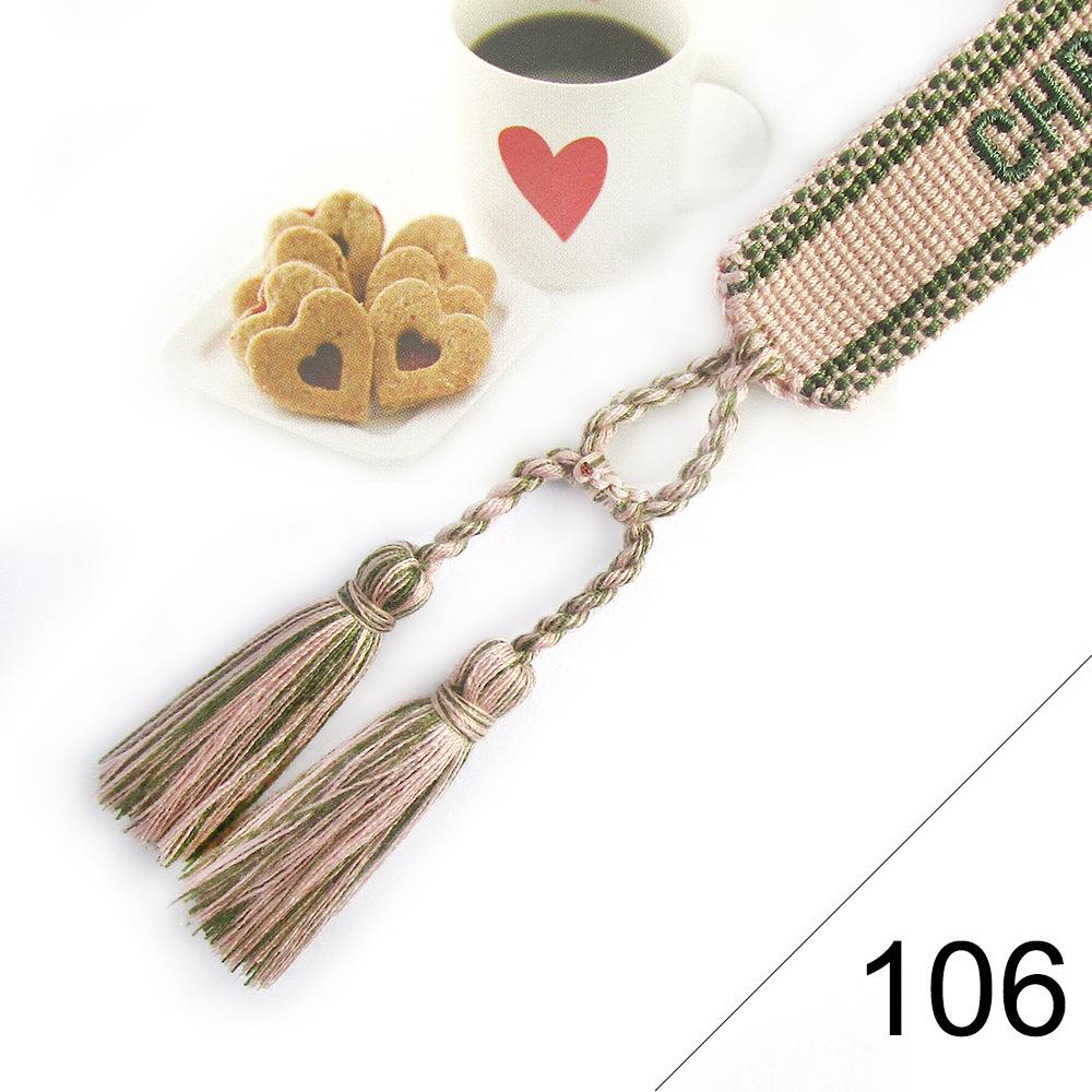 Custom Bohemian Embroidered Bracelet with Tassel and Woven Rope - Handmade Jewelry for Couples and Women